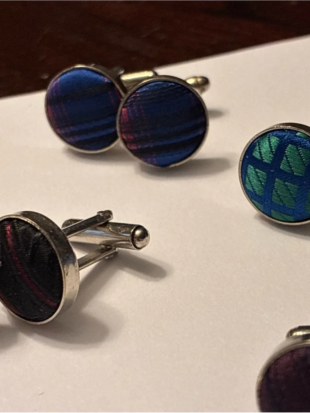 6 Round Cufflinks, hour glass cufflinks - Men's Accessories